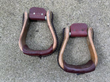 Rawhide Wrapped 2-1/2" Bell Stirrups by Billy Cook