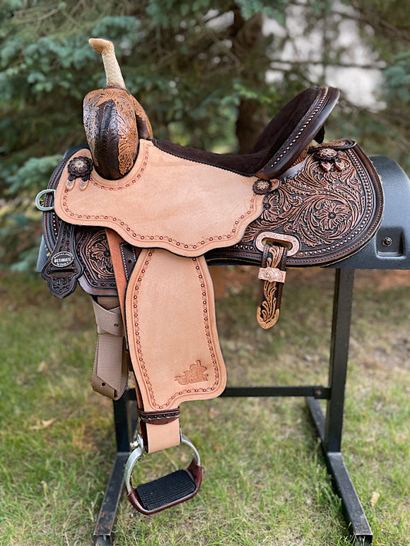 15 inch - SOLD - Circle Y Josey Ultimate Cash Barrel Saddle, wide tree, MJ79