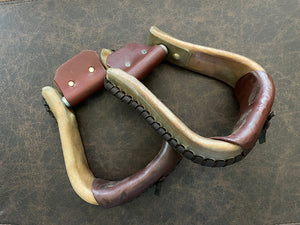 Rawhide Wrapped 2-1/2" Bell Stirrups by Billy Cook