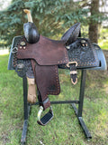 14 inch Circle Y Josey Revolution Barrel Saddle, wide Flex 2 tree