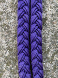 Braided Adjustable Single Knot Pony Rein, Purple