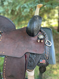 14 inch Circle Y Josey Revolution Barrel Saddle, wide Flex 2 tree