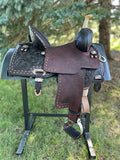 14 inch Circle Y Josey Revolution Barrel Saddle, wide Flex 2 tree