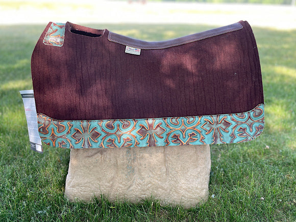 5 Star Saddle Pad Dark Chocolate 7/8 inch Sky Copper Laredo FL 30x28