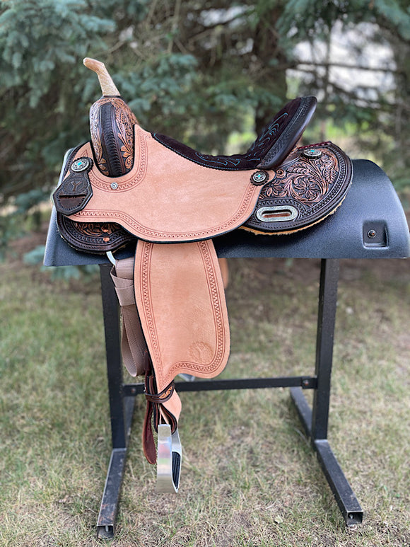 14.5 inch Circle Y Athens Barrel Saddle 2250 wide