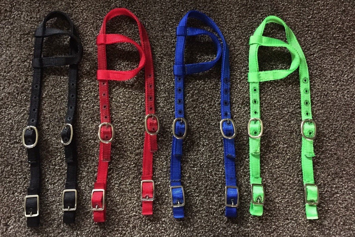 Showman ® Nylon One Ear Headstall With Leather Accents. - Double T Saddles