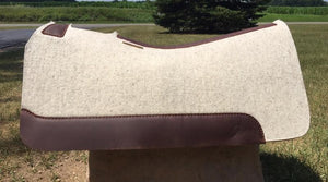5 Star Saddle Pad natural 7/8 inch brown wear leathers