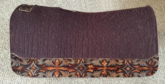 5 Star Saddle Pad dark chocolate 7/8 inch full choc laredo wear leathers