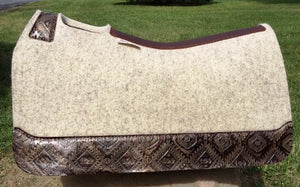 5 Star Saddle Pad natural 7/8 inch copper aztec wear leathers