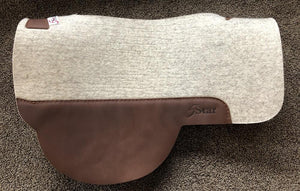 5 Star Treeless Saddle Pad Natural 7/8 inch Brown wear leathers 38x28
