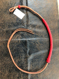 Braided Nylon & Leather Over N Under Whip Red