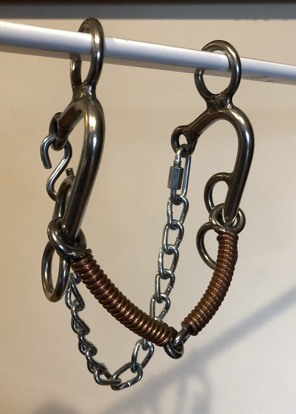 L&W CB Bit Locked Copper Wrapped Snaffle