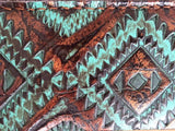 5 Star Saddle Pad black 7/8 inch custom full turquoise copper aztec wear leathers