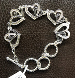 Taylor Brands Double Heart Toggle Bracelet TBBC2621