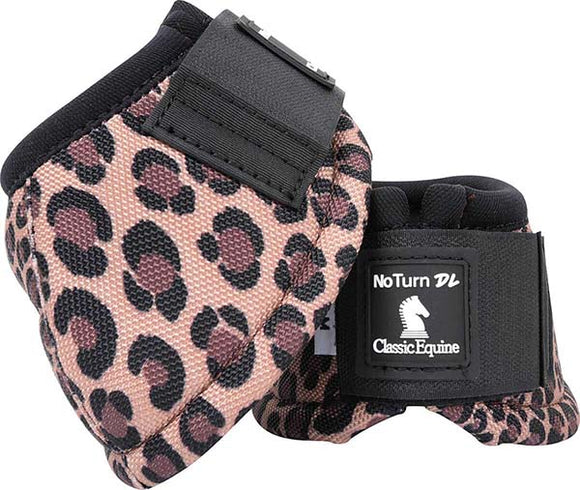 Classic Equine Designer No Turn Dyno Bell Boots - Cheetah