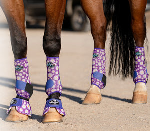 Professionals Choice 2XCool Sports Medicine Horse Boots 4 Pack, Medium, Daisy