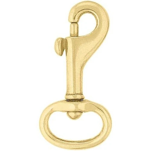 Weaver Leather solid brass oval eye bolt swivel snap in a 3/4 inch size