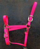 Fabtron Adjustable Nylon Horse Halter Hot Pink