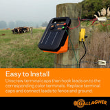 Gallagher Solar & Battery Energizer Fence and Earth Leadset, 407
