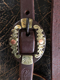 Beagley Single Ear Hot Oil Headstall with Antiqued Buckle