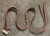 Split Leather Reins 3/4 inch, Hot Oiled, Weighted Ends