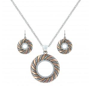 Montana Silversmiths Twisted Copper Rope Burnished Jewelry Set JS3193