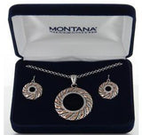 Montana Silversmiths Twisted Copper Rope Burnished Jewelry Set JS3193