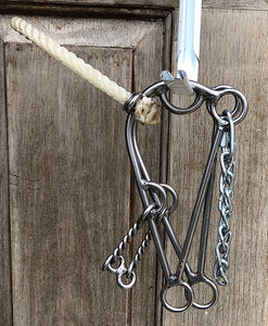 L&W Hackamore Combination 165-13 Twisted Dr Bristol 8 inch shank