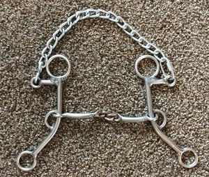 L&W 179-7 Lift Bit Snaffle Chain Combo Snaffle SB Curb 7 inch
