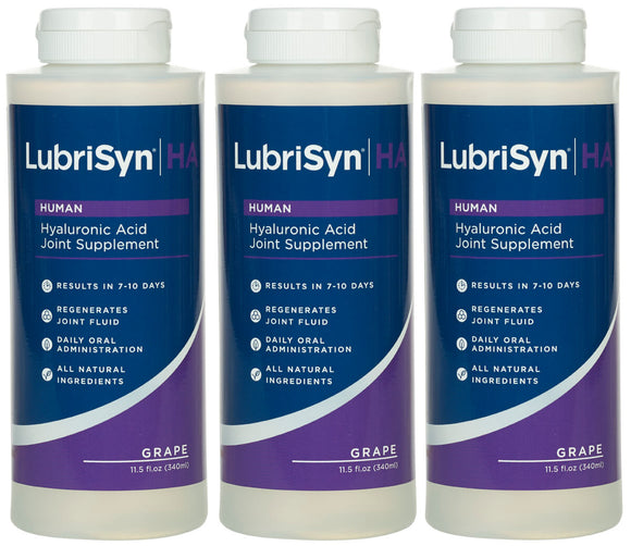 LubriSyn HA Human Joint Supplement Grape 3 pack