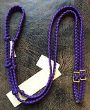 Martha Josey Super Knot Barrel Racing Rein Purple Black Pony Size