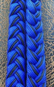 Martha Josey Super Knot Barrel Racing Rein Royal Blue Black Pony Size