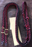 Martha Josey Super Knot Barrel Racing Rein Black/Red
