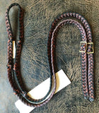 Martha Josey Super Knot Barrel Racing Rein Black/Rust/Brown