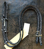 Martha Josey Super Knot Barrel Racing Rein Black/White