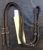 Martha Josey Super Knot Barrel Racing Rein Brown/Tan