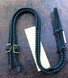 Martha Josey Super Knot Barrel Racing Rein Hunter Green/Black