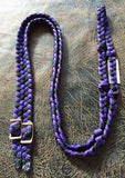 Martha Josey Super Knot Barrel Racing Rein Purple/Purple/Black