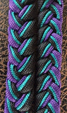 Martha Josey Super Knot Barrel Racing Rein Purple/Turquoise/Black