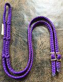 Martha Josey Super Knot Barrel Racing Rein Purple