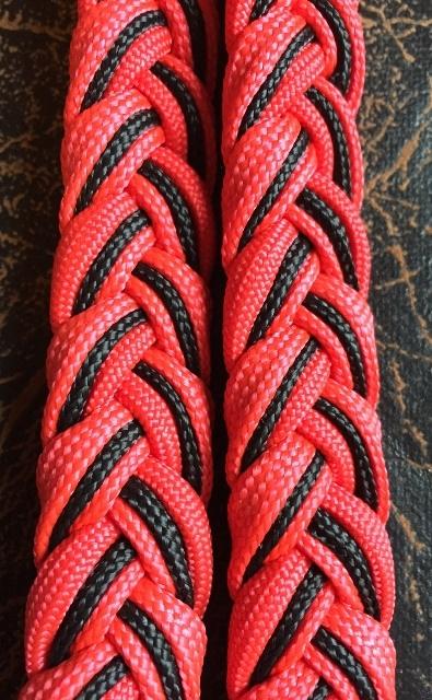 Martha Josey Super Knot Barrel Racing Rein Red/Black