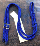 Martha Josey Super Knot Barrel Racing Rein Royal Blue/Black