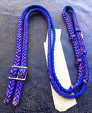 Martha Josey Super Knot Barrel Racing Rein Royal Blue/Orange