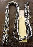 Martha Josey Super Knot Barrel Racing Rein Silver/Black/White