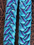 Martha Josey Super Knot Barrel Racing Rein Turquoise/Purple