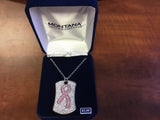 Montana Silversmith Tough Enough To Wear Pink Dogtag Necklace NC2773
