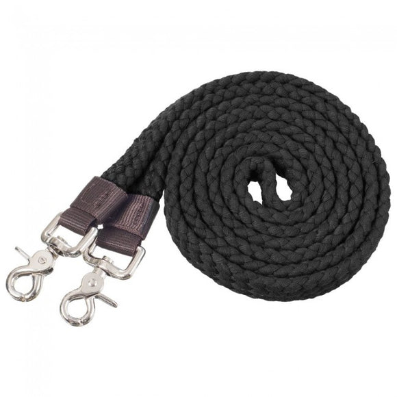 Tough 1 Pro Flat Cotton Rein Black 54-905-2