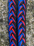 Martha Josey Super Knot Barrel Racing Rein Black Orange Royal Blue
