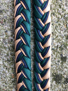 Martha Josey Super Knot Barrel Racing Rein Hunter Navy Tan