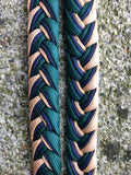 Martha Josey Super Knot Barrel Racing Rein Hunter Navy Tan